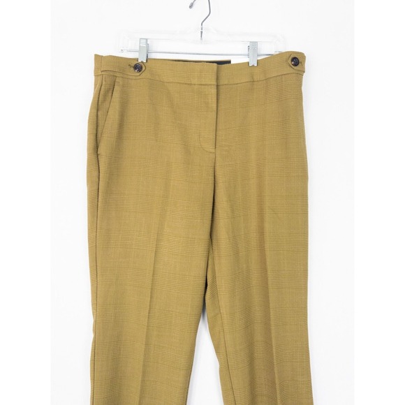Ann Taylor Curvy Fit Dress Pants Size 12 Mustard Straight Full Length Mid Rise - Picture 2 of 9